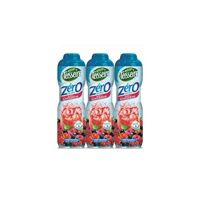 Image of Pack of 3 sirops Teisseire 0% sugar grenadine x 600ml