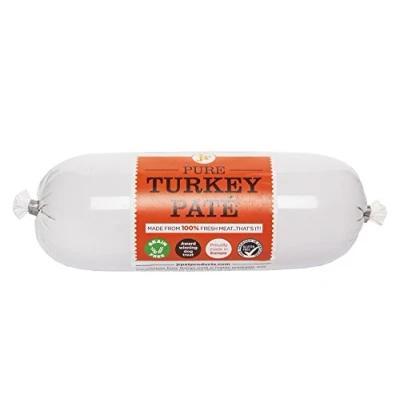 Image of JR Pet Products 5 x 400g Pure Turkey Pate Pâté Complete Dog Food 100% Fresh Human Grade Meat