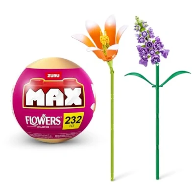 Image of MAX Premium Flowers Building Bricks Collection (up to 243 pieces, 2 per capsule, 10 collect). (Lily and SnagDragon, 1 Capsule)