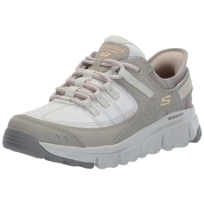 Image of Skechers Women&#039;s Summits at, Taupe Synthetic/Mesh/Trim, 5 UK