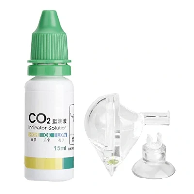 Image of Ichiias Aquarium CO2 Monitor Fish Tank Carbon Dioxide Glass Drop Checker Tester Detector