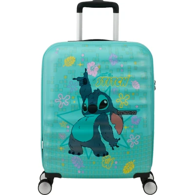 Image of American Tourister Disney Wavebreaker Cabin luggage Stitch Flower
