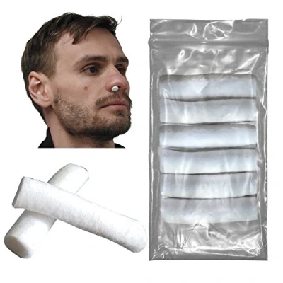 Image of Steroplast 100% Cotton Wool 3cm Sports Rugby Football MMA Nose Bleed Plugs 6 Pack