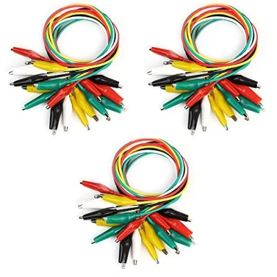 Image of 30pcs Alligator Clips Mini Crocodile Clip by UMTMedia® 12v Wires Cable Small Leads Electrical Croc Double Crocadile Aligator Crocadial