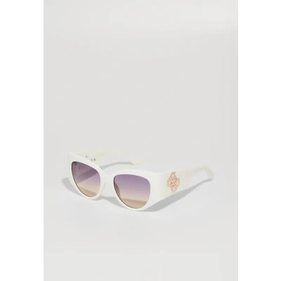 Image of Guess Woman GU00202 21Z Sunglasses Injected White Violet Cat Eye Normal