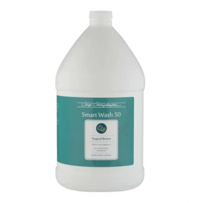 Image of Chris Christensen SmartWash50 Tropical Breeze Dog Shampoo Highly Concentrated for Smelly Dogs Deep Cleansing &amp; Deodourising Great All Coat Types Scent, 3.8L