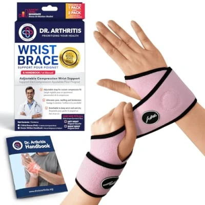 Image of Dr. Arthritis Doctor Developed Copper Wrist Supports For Gym Support Women &amp; Men (2 Pack)
