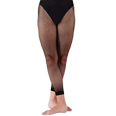 Image of Silky Intermediate Footless Fishnet Dance Tights (as8, alpha, x_l, regular, Black, Small)