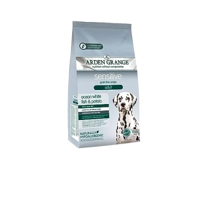 Image of Arden Grange Sensitive grain free adult ocean white fish &amp; potato 2 x 12kg