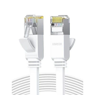 Image of UGREEN Ethernet Cable 5M, Flat RJ45 LAN Gigabit CAT 6 Network Cable, Pure Copper Core High Speed 1000Mbps for 250Mhz/s Patch Cord Internet Xbox Switch PS5 PS4 Extender Router Modem