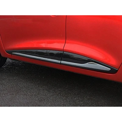 Image of Chrome Side Door Streamer Trim Set Covers To Fit Clio IV (2012+)