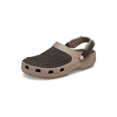 Image of Crocs Men&#039;s Yukon Vista II LiteRide Clog, Mushroom/Chocolate, 6 UK