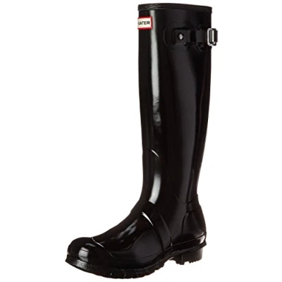 Image of Hunter Unisex Original Gloss Wellies Black W23616 4 UK