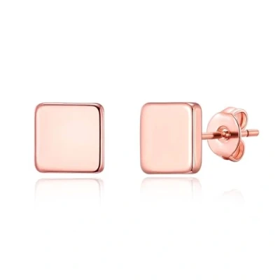 Image of Philip Jones Rose Gold Plated Square Stud Earrings