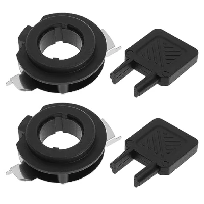 Image of eMagTech 2PCS H7 LED Headlight Bulb Adapter with Installtion Key Retainer Holder Socket Base Bracket Mounting Clips Assemblies