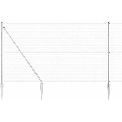 Image of vidaXL Welded Wire Fence with 13 Spike Posts 1.6x50 m Galvanised Steel