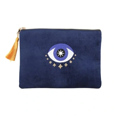 Image of Something Different Wholesale All Seeing Eye Velvet Make Up Bag Spirtual Makeup