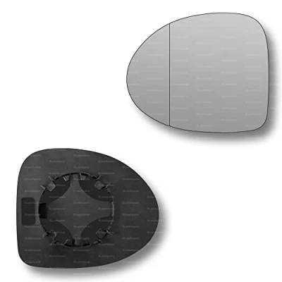 Image of Less4spares Replacement Wing Mirror Glass Left Compatible with Renault Twingo 2007 2010 CLIP ON Passnager Near Side N/S Blind Spot