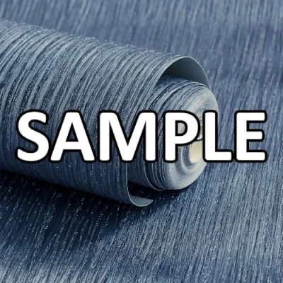 Image of World of Wallpaper Roma Metallic Texture Sample Heavyweight Vinyl Modern for Living Room &amp; Bedroom Decorative Luxury Steel Blue/Silver