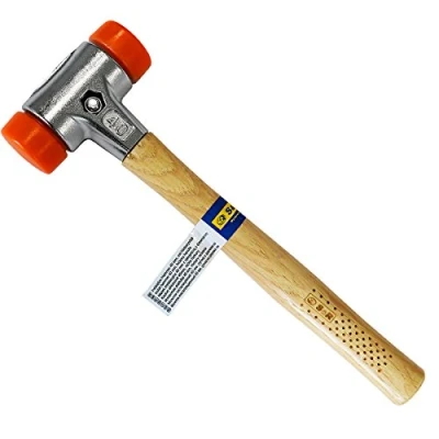 Image of S&amp;R Rubber mallet soft face 40 mm, PU head, hickory handle