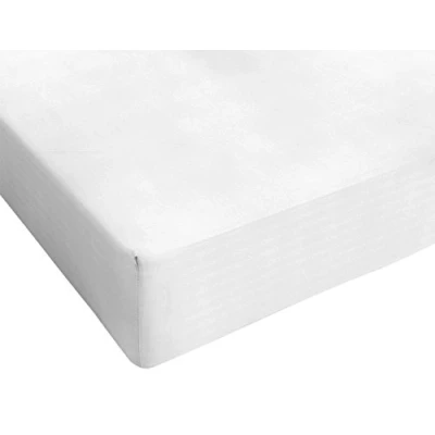 Image of Sogni e Capricci Max Color Fitted Sheet with 25cm Corner, 100% Cotton, White, small double