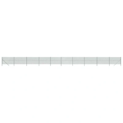 Image of vidaXL Chain Link Fence Green 1.4x25 m Durable Galvanised Steel with PVC Coating Ideal for Property Boundary or Animal Enclosure Complete Kit Included
