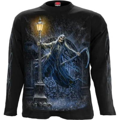 Image of Spiral Reaping in The Rain Longsleeve T Shirt Black M