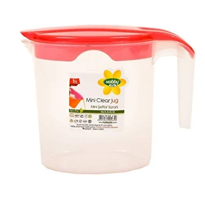 Image of Quality Plastic 1 Litre Multi Purpose Jug with Lid in White