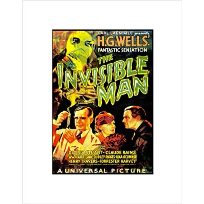 Image of Wee Blue Coo Movie Film Invisible Man Hg Wells Classic Horror Sci Fi Wall Art Print