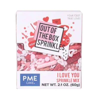 Image of PME Valentines &quot;Out of the Box&quot; Sprinkles I Love You (60g)