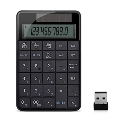 Image of Numeric Keypad with Calculator, Wireless Keyboard 29 Keys Numpad USB Nano Receiver, Compatible Windows XP/Vista / 7/8/10