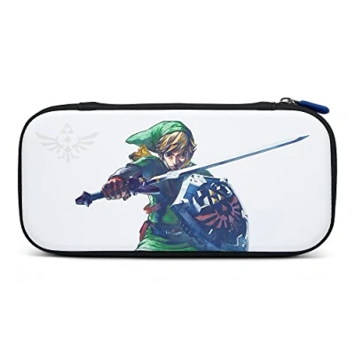 Image of PowerA Slim Case for Nintendo Switch, Switch Lite &amp; OLED Model, Protective Pouch with 10 Game Cards Storage and Built in Play Stand, Official: Zelda; Master Sword Defense