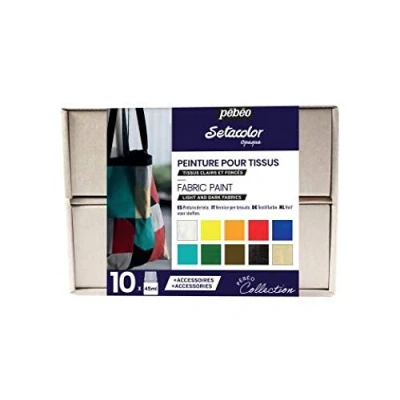 Image of Pebeo Setacolor Opaque Collection Set, Assorted, 10X45ML