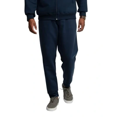 Image of Fruit of the Loom Men&#039;s Eversoft Fleece Joggers with Pockets, Relaxed Fit, Moisture Wicking, Breathable, Tapered Sweatpants, Navy, Medium
