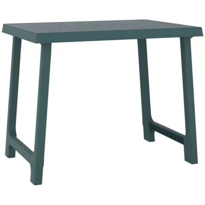 Image of vidaXL Camping Table Green 79x56x64 cm PP Wooden Look