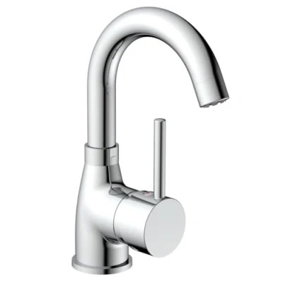 Image of EISL Futura NI075FUTCR LP Low Pressure Washbasin 360 Pivoting Bathroom Single Lever Mixer Tap, Chrome, Platzsparend