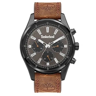 Image of Timberland Men Analog Quartz Watch with Leather Strap TDWGF2100402