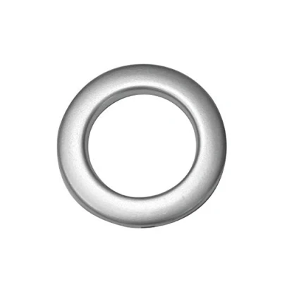 Image of GARDINIA Eyelets For Curtains And Net Curtains, 10 Pack, 5.5 / 3.5 cm, Plastic, Matte Silver