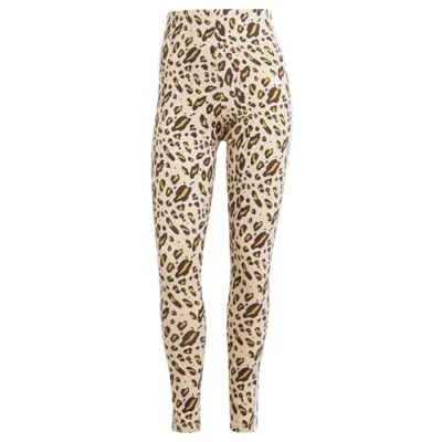 Image of adidas Sportswear Essentials Animal Print Leggings Trousers, Women&#039;s, Size: XS, Magic beige/mesa/shadow brown