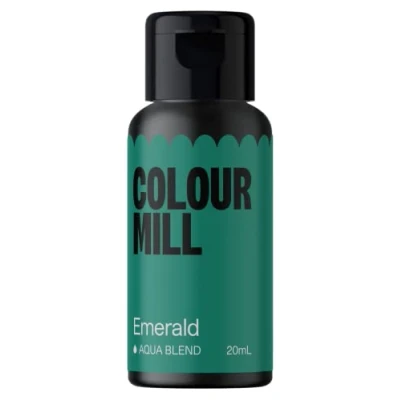 Image of Colour Mill Aqua Blend Food Colouring Liquid Emerald Edible Paint for Royal Icing, Macarons, Meringue, Fondant, Jellies, Beverages and More 20 ml