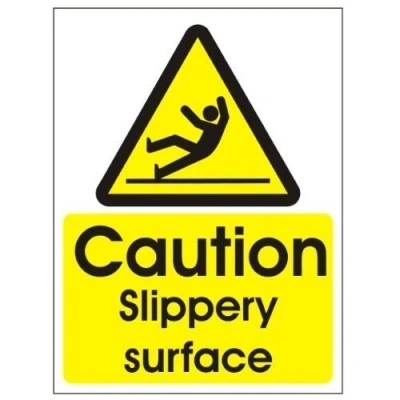 Image of Caution Slippery Surface Sign 150mm x 200mm Rigid Plastic (WAG.09W RP)