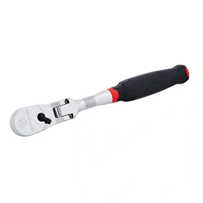 Image of CRAFTSMAN V Series Ratchet, 1/2 Inch Drive, 96 Tooth, Flexible Head XL Comfort Grip (CMMT86336V)