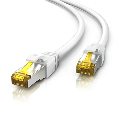 Image of CSL Computer CAT 7 Network Cable Gigabit Ethernet LAN 10000 Mbit S Patch Cat.7 Raw FTP PIMF Shielding with RJ 45 Connector Switch Router Modem Access Point