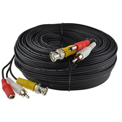 Image of kenable CCTV Lead BNC Video RCA Phono Audio and 2.1mm DC Power Cable 30m [30 metres]