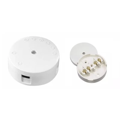 Image of 20 Amp Terminal Junction Box Plastic PVC Electrical Wiring 4 Cable Connector White