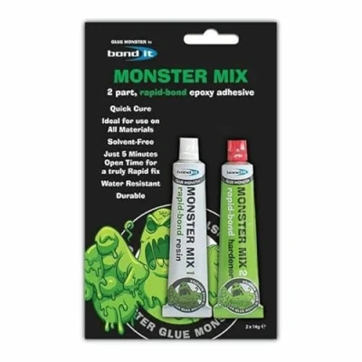 Image of Glue Monster Mix 2 Part Epoxy Adhesive 2x 14g Bonding Multi Purpose DIY Resin Rapid Curing General And Encapsu