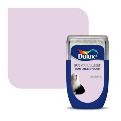 Image of Dulux Easycare Washable &amp; Tough Tester Paint, Pretty Pink, 30 ml