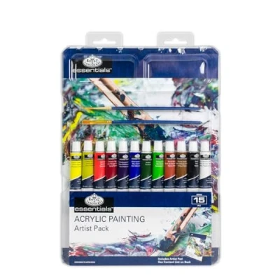Image of Royal and Langnickel Essentials Acrylic Painting 15 Piece Art Set