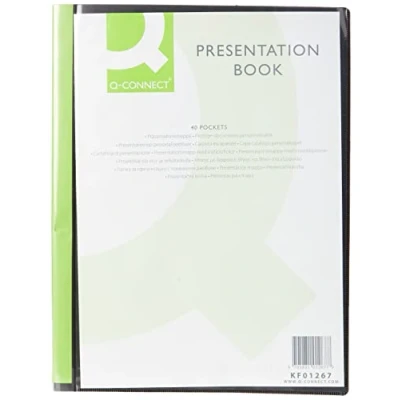 Image of Q Connect A4 40 Pocket Presentation Display Book Black