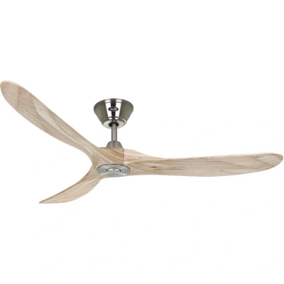 Image of CasaFan Eco Genuino ceiling fan 152 cm chrome/light wood
